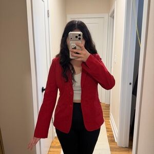 Womyn Vibrant Red Blazer